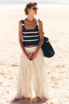 Maeve Square-Neck Logo Tank