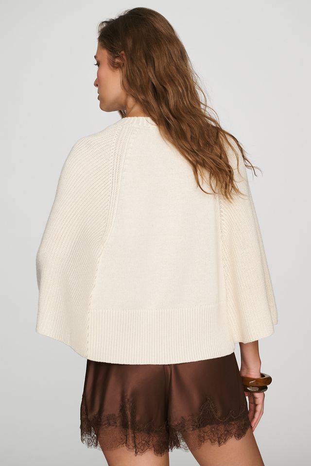 By Anthropologie Cotton Wool Cape Sweater #2