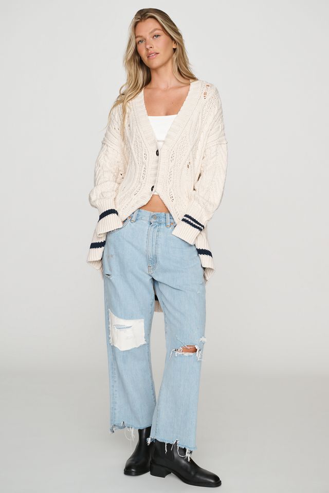 Pilcro Cable-Knit Cardigan Sweater #1