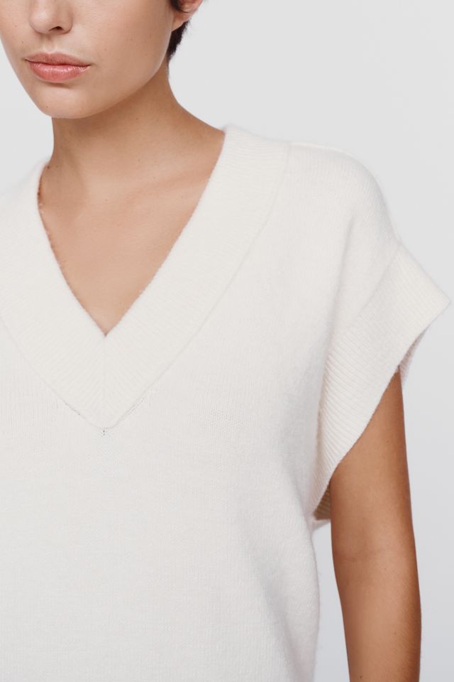Maeve Oversized V-Neck Sweater Vest  #1