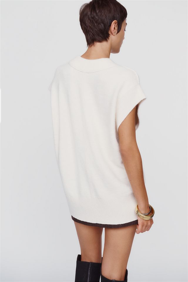 Maeve Oversized V-Neck Sweater Vest  #3