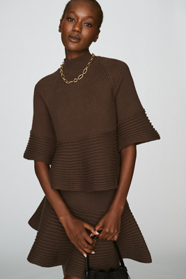 Maeve Merino Wool Blend Mock Neck Sweater by Anthropologie