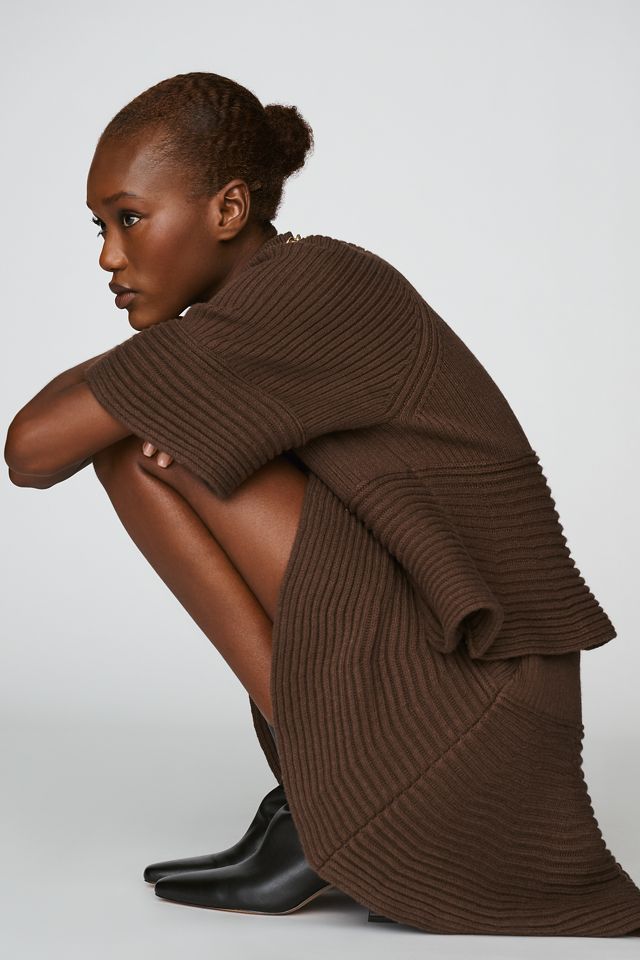 Maeve Merino Wool Blend Mock Neck Sweater #1