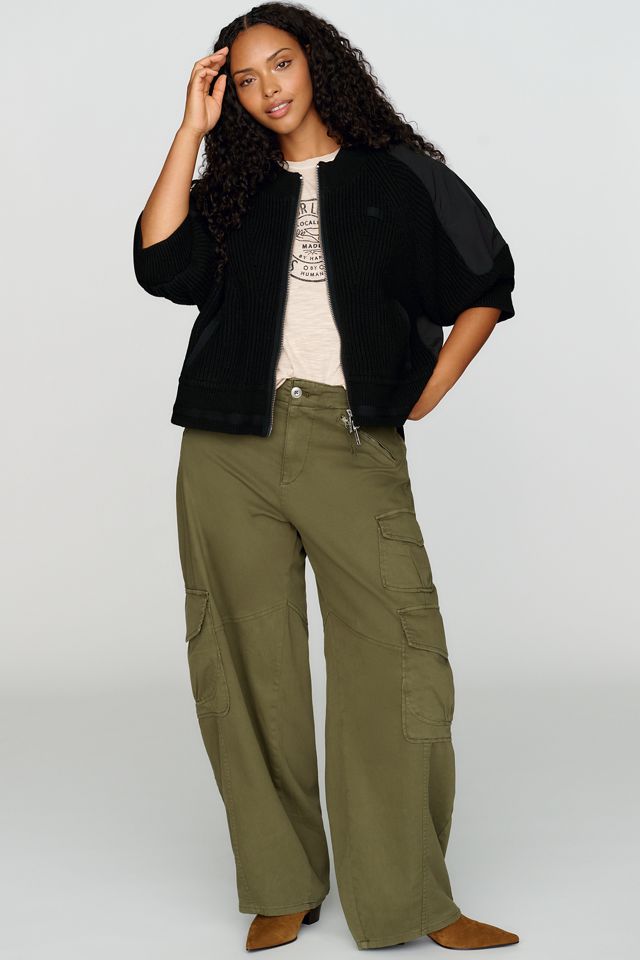 Pilcro Cotton Wool Blend Zip Up Cardigan #7