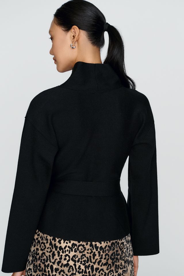 Maeve Cotton Blend Belted Mock Neck Sweater #2