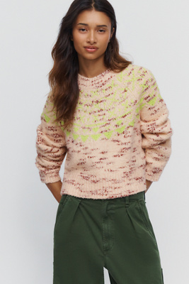 Pilcro Chunky Crew Neck Sweater by Anthropologie