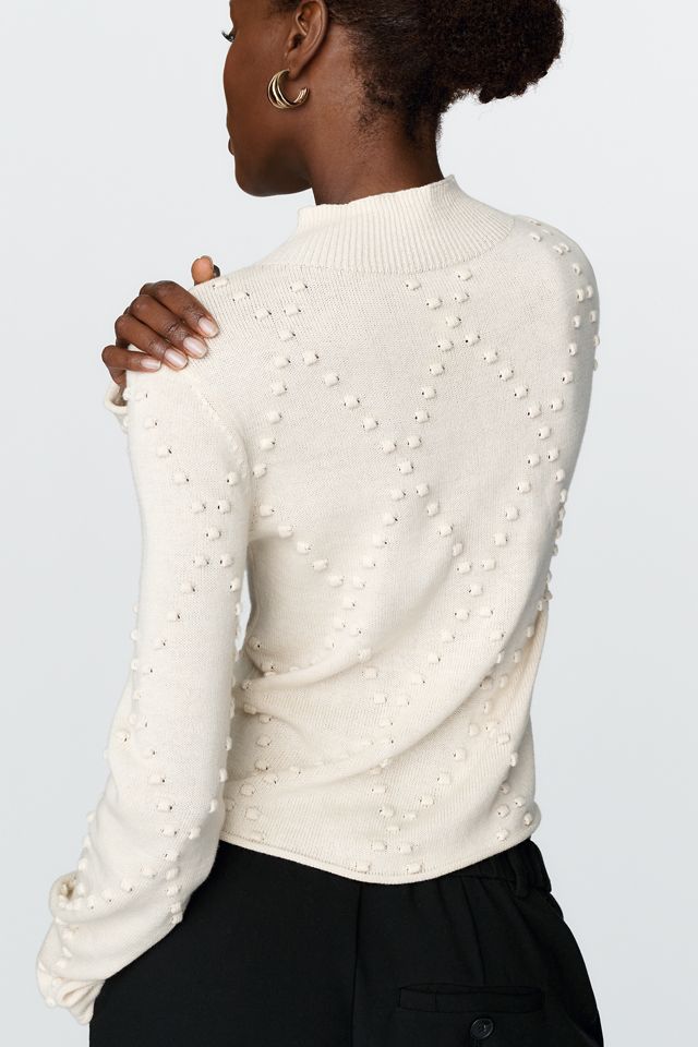Maeve Cotton Wool Mock Neck Sweater #1