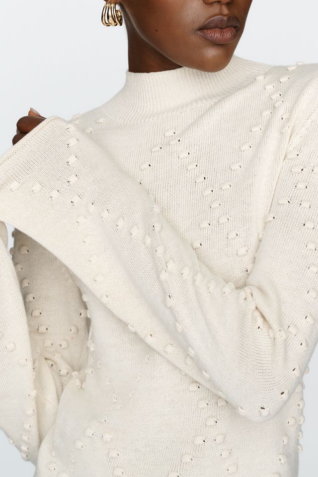 Maeve Cotton Wool Mock Neck Sweater #3