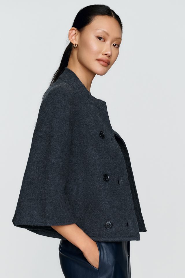Maeve 100% Wool Double Breasted Capelet Jacket #2