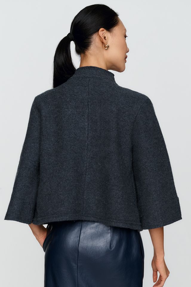 Maeve 100% Wool Double Breasted Capelet Jacket #3