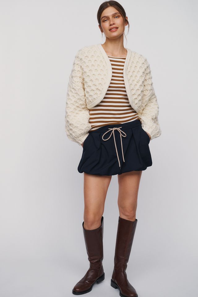 Pilcro Wool Blend Textured Shrug | Anthropologie