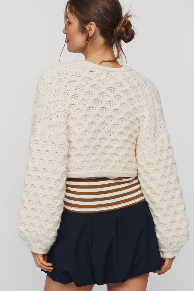 Pilcro Wool Blend Textured Shrug | Anthropologie