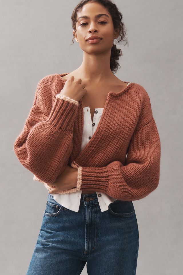 Pilcro Chunky Knit Cardigan Sweater