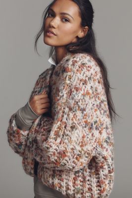 By Anthropologie Chunky Open-Front Cardigan Sweater