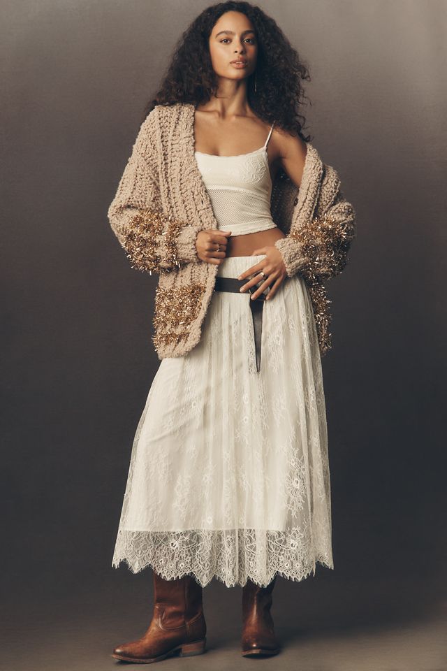 By Anthropologie Tinsel Wool Blend Cardigan Sweater #1