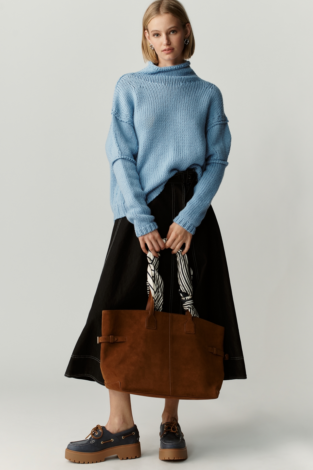 Maeve Chunky Wool Blend Turtleneck Sweater