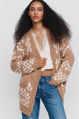 Pilcro Wool-Blend Oversized Cardigan