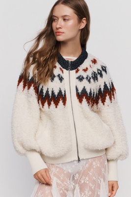 By Anthropologie Wool Blend Fair Isle Sweater by Anthropologie