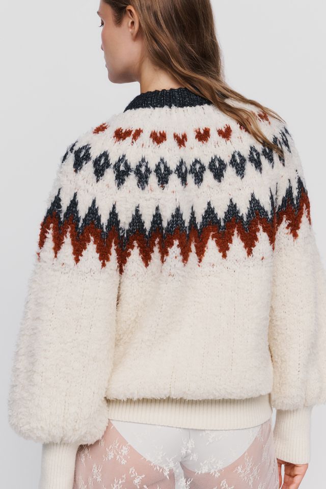 By Anthropologie Wool Blend Fair Isle Sweater #1