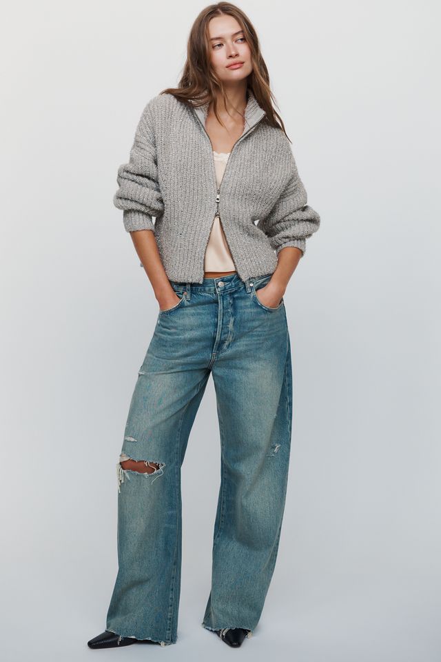 Maglione con Zip e Collo Alto Pilcro #3