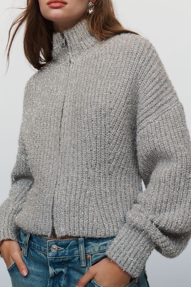 Maglione con Zip e Collo Alto Pilcro #4