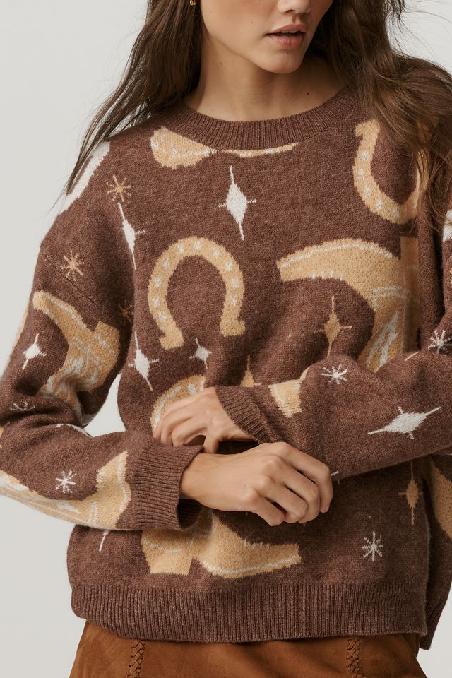 Talisman Lucky Boots Crew-Neck Sweater #2