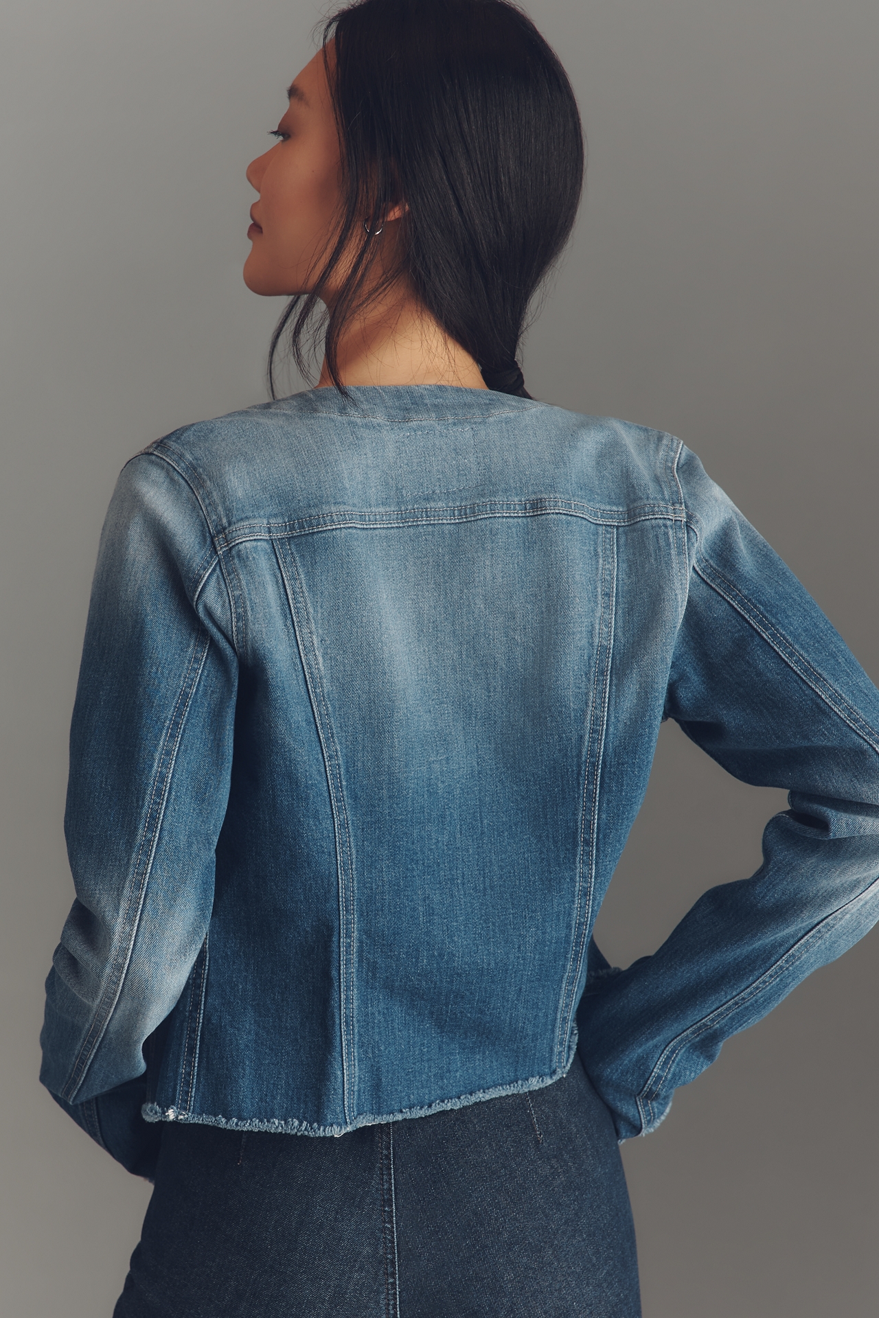 AG Robyn Collarless Denim Jacket