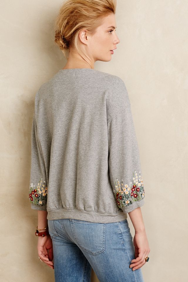 Embroidered Sweatshirt Jacket #1