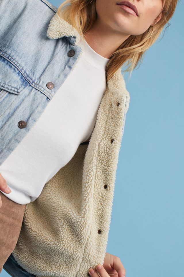 Levi's Embroidered Sherpa Trucker Jacket #3