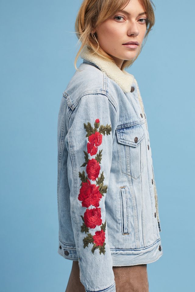 Levi's Embroidered Sherpa Trucker Jacket