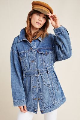 levis belted denim jacket