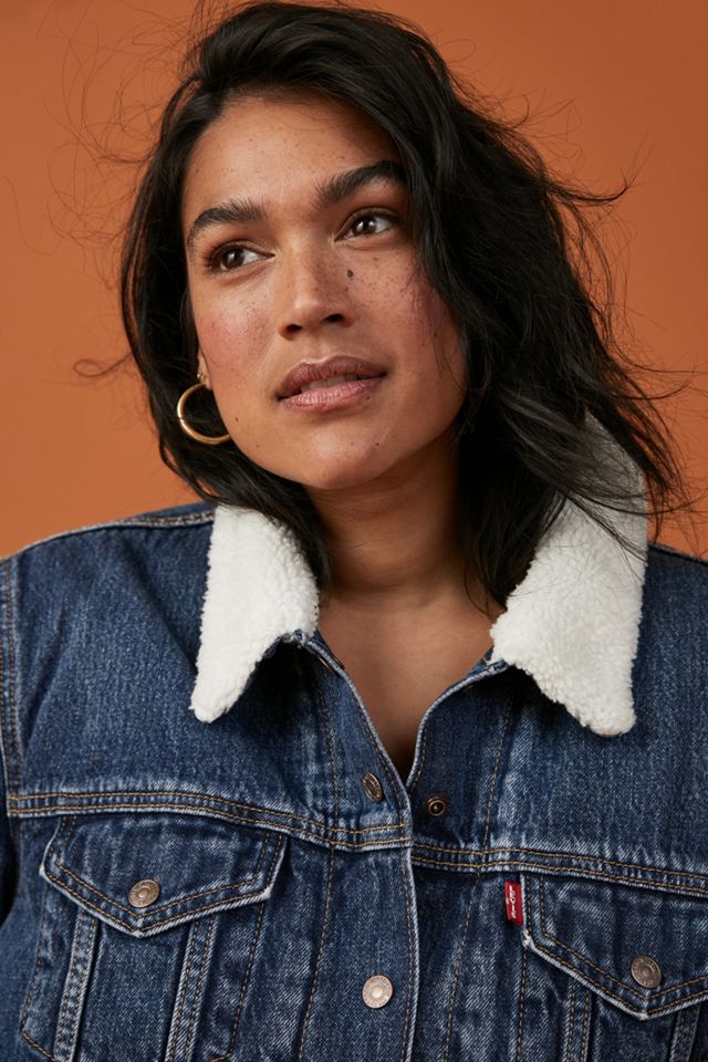 Levi's Sherpa-Trimmed Plus Denim Trucker Jacket #2