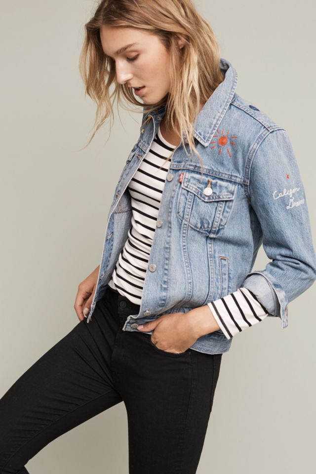 Levi's Embroidered Boyfriend Denim Jacket #1