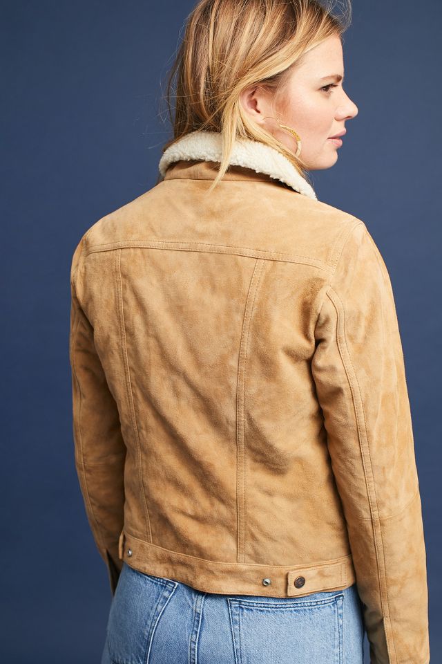 Levi's Suede Sherpa Trucker Jacket | Anthropologie