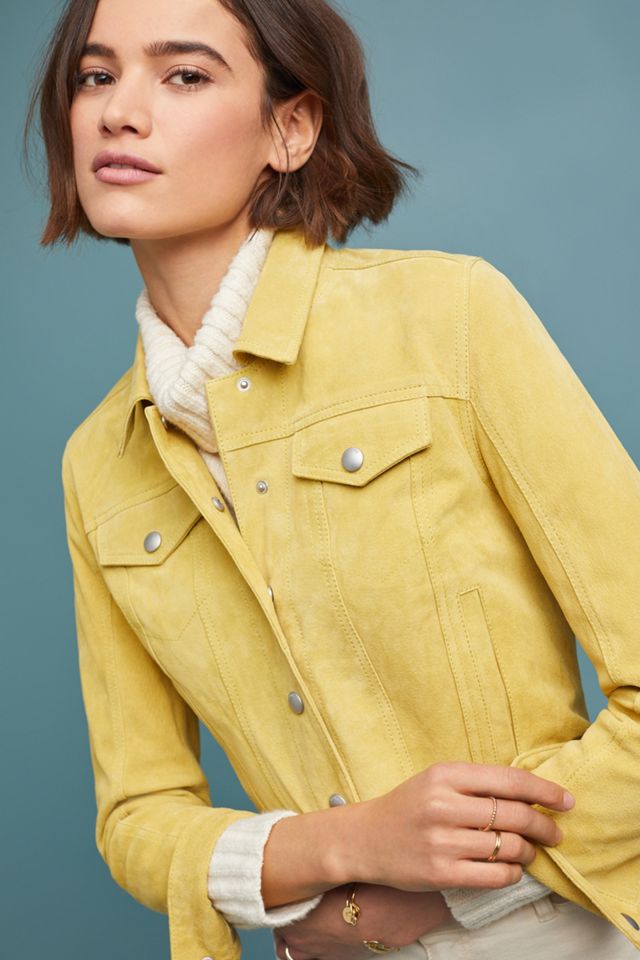 Cropped Suede Trucker Jacket #2