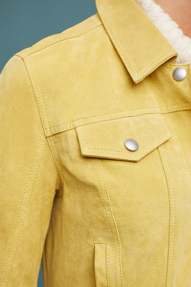 Cropped Suede Trucker Jacket #3