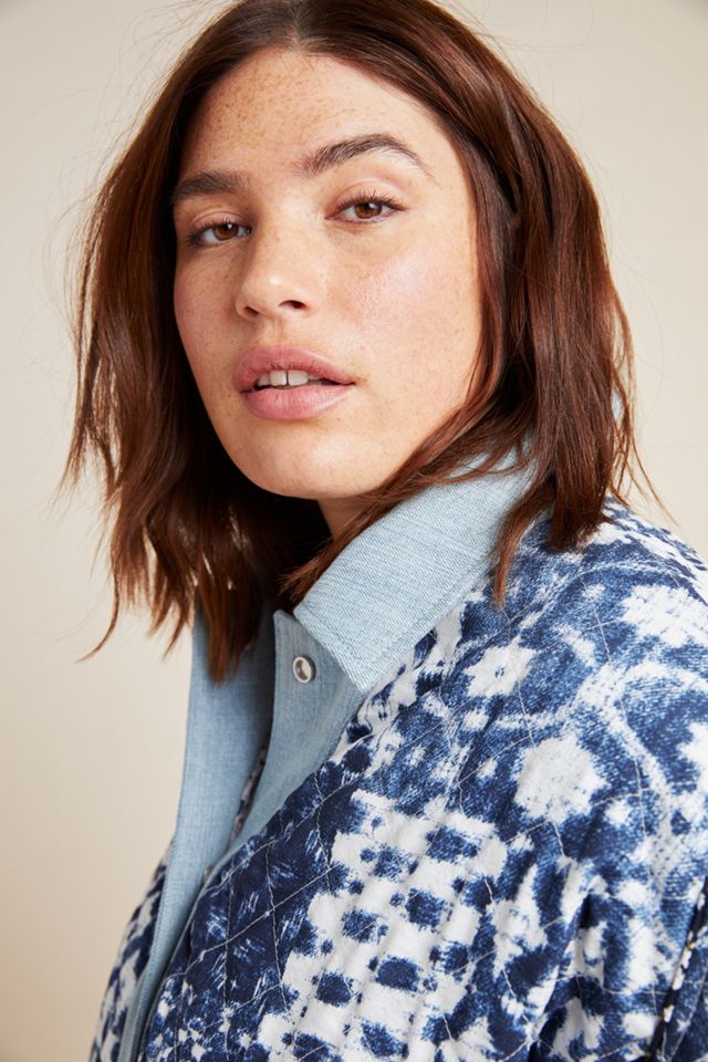 Denim-Trimmed Reversible Patchwork Jacket #11