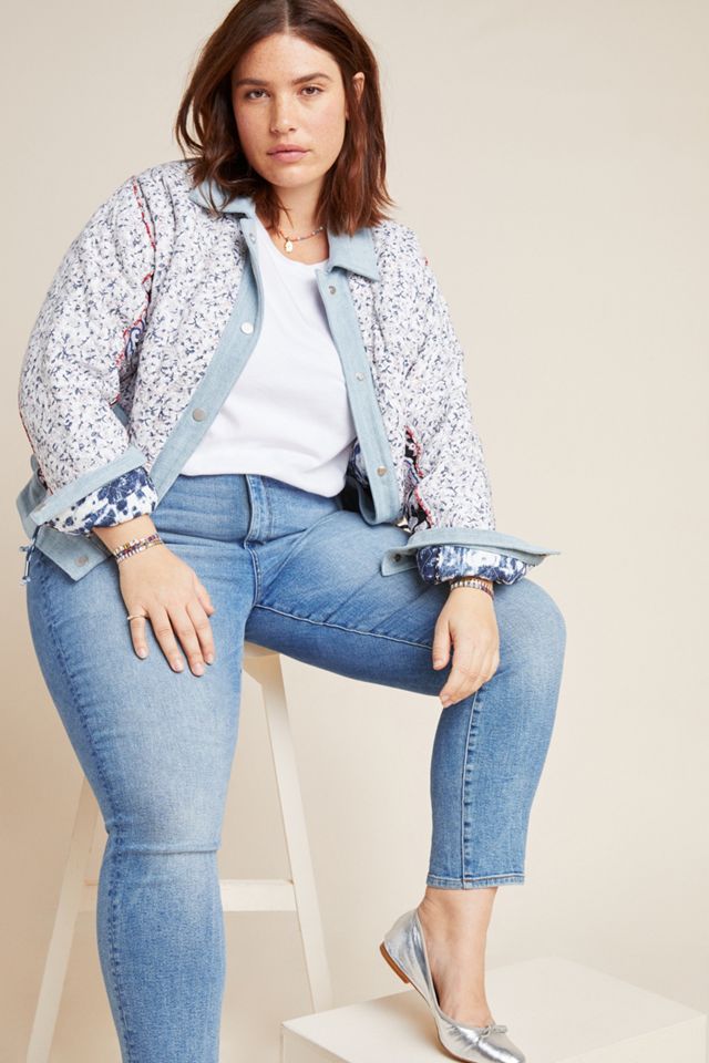 Denim-Trimmed Reversible Patchwork Jacket #6