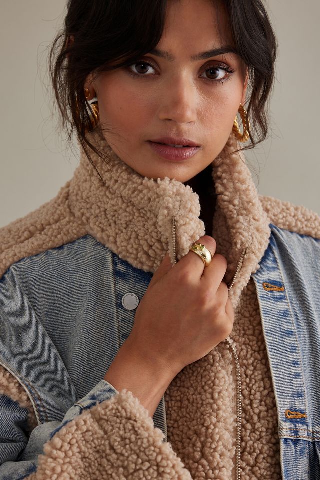 BLANKNYC Fuzzy Wuzzy Sherpa Denim Jacket #3