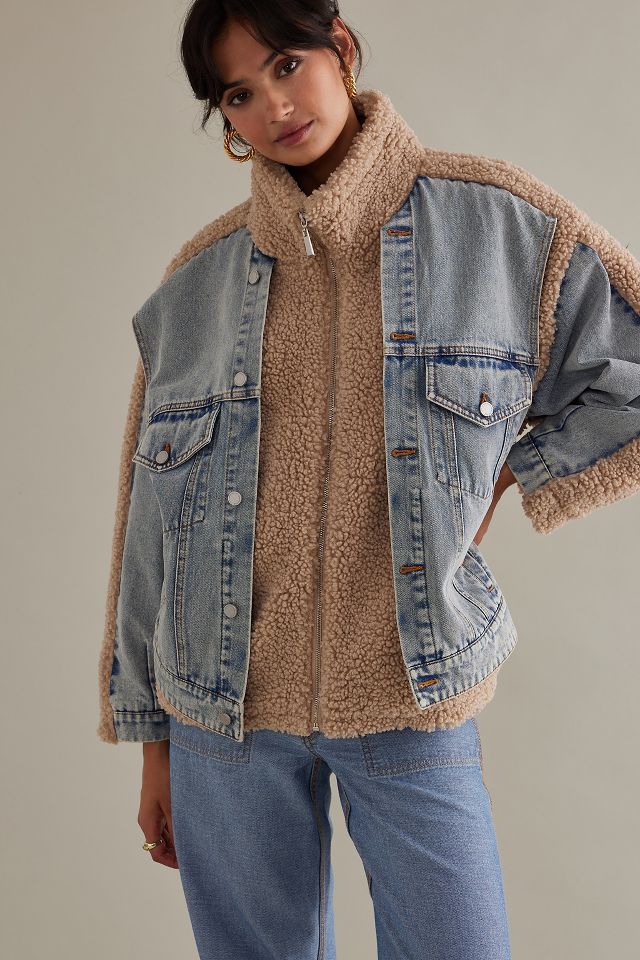 BLANKNYC Fuzzy Wuzzy Sherpa Denim Jacket #4