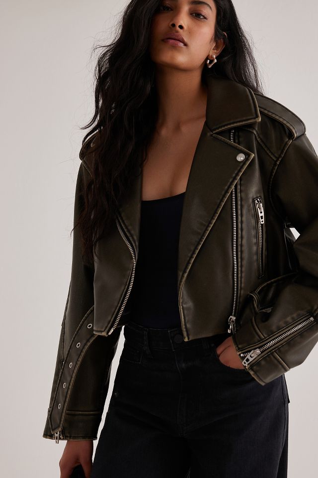 Blank nyc leather on sale jacket