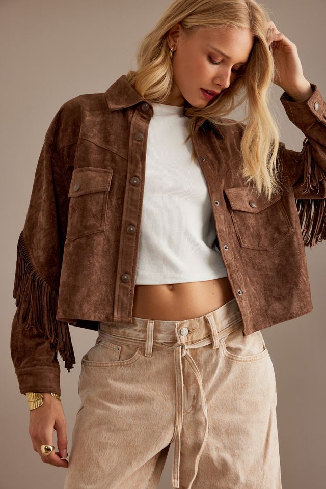 Chaqueta de Gamuza Sintética con Flecos BLANKNYC #5