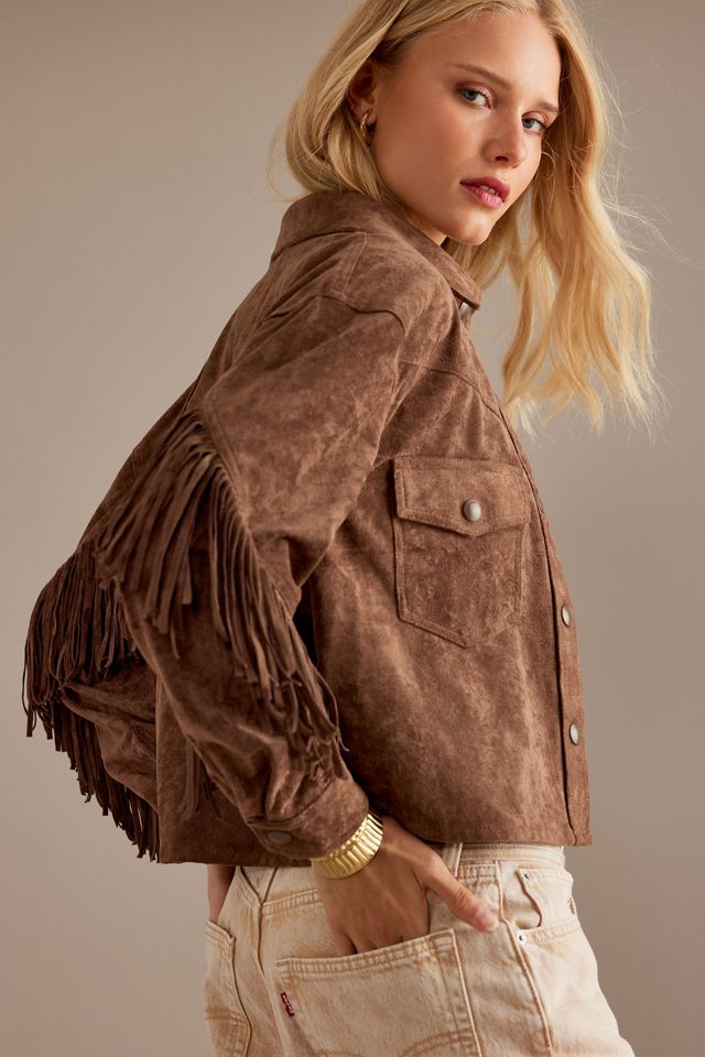 Chaqueta de Gamuza Sintética con Flecos BLANKNYC #6