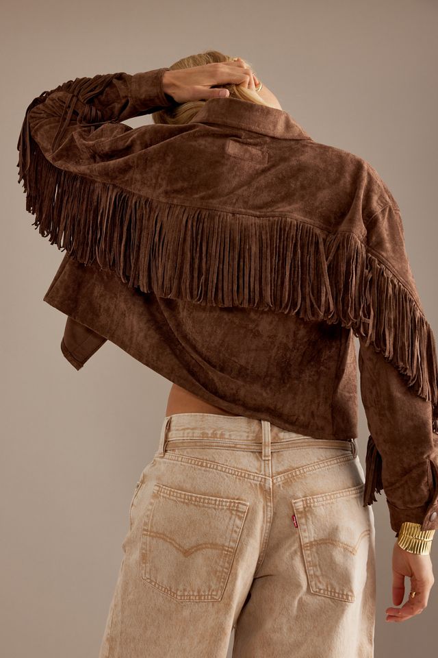 Chaqueta de Gamuza Sintética con Flecos BLANKNYC #3