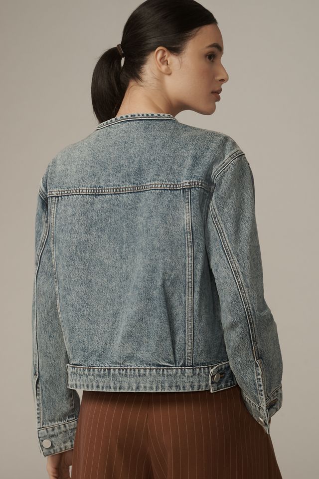 BLANKNYC Heads Up Collarless Denim Jacket #2