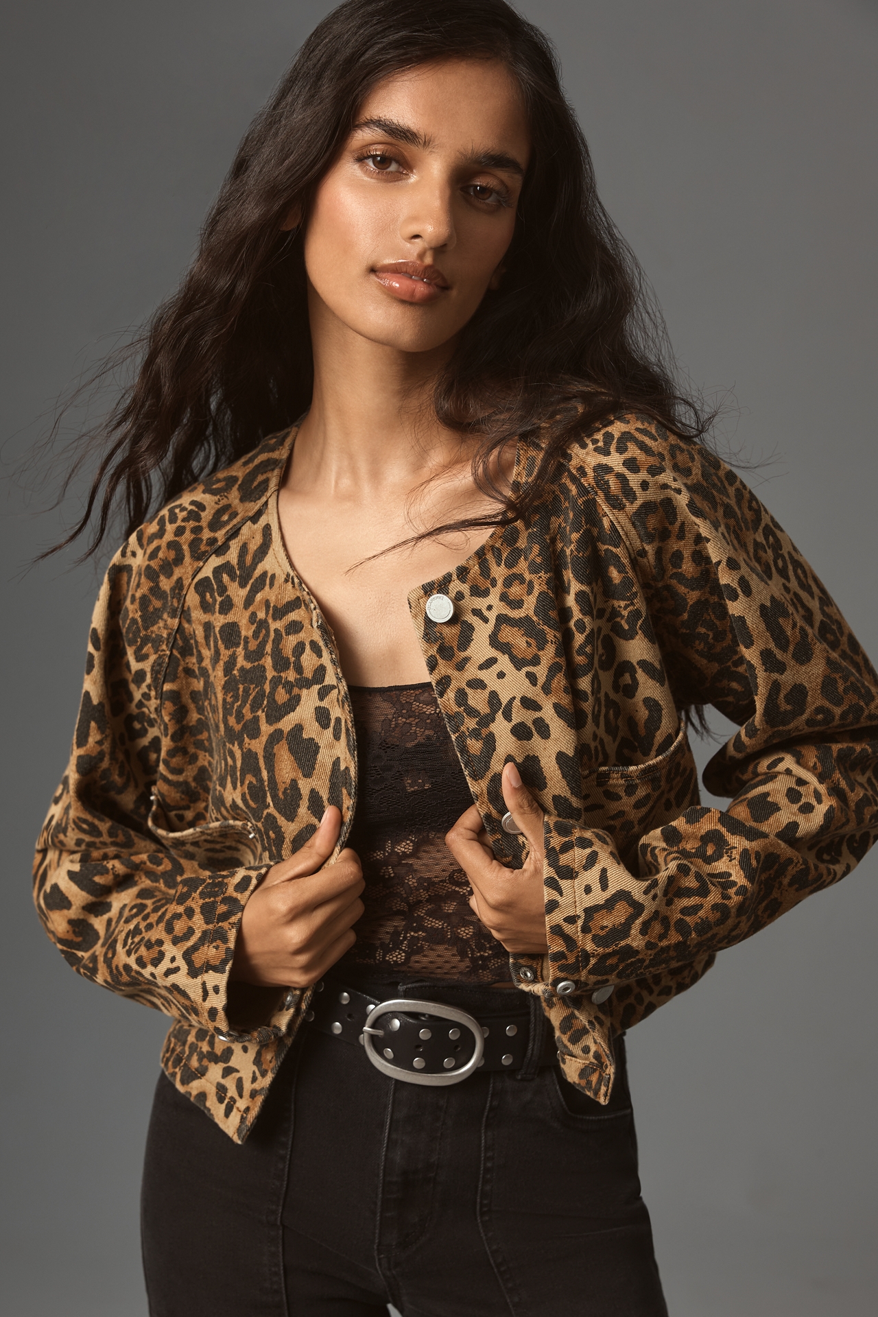 BLANKNYC Hear Me Roar Cropped Utility Jacket