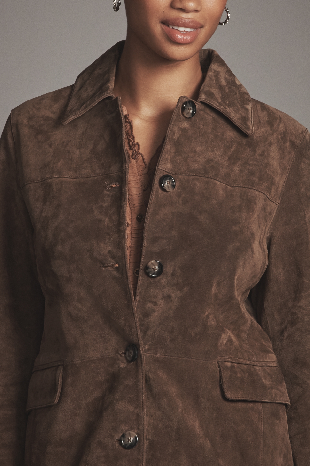 BLANKNYC Suede Dirt Bike Trench Coat
