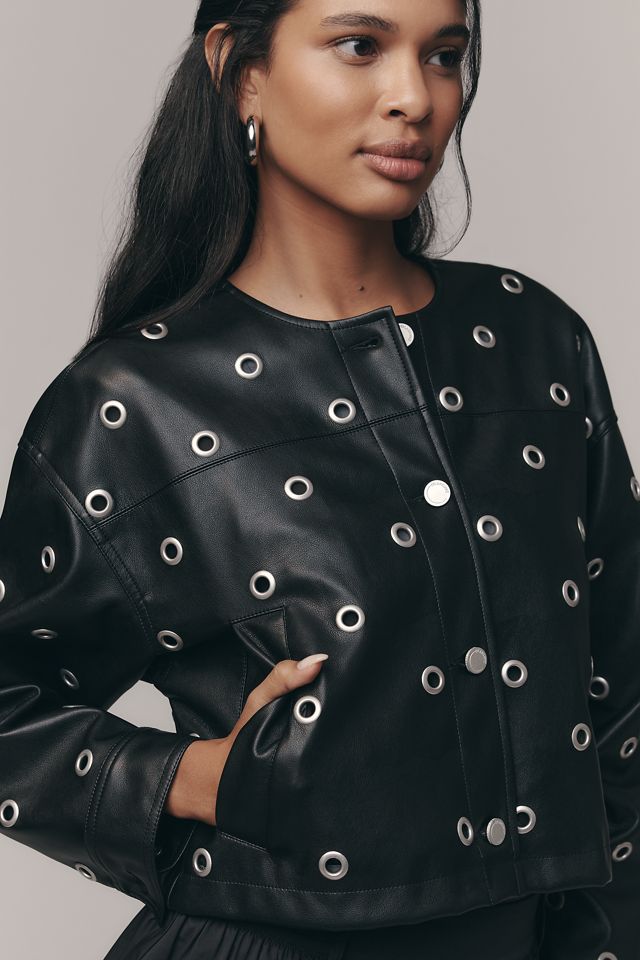 BLANKNYC Faux-Leather Grommet Jacket #4