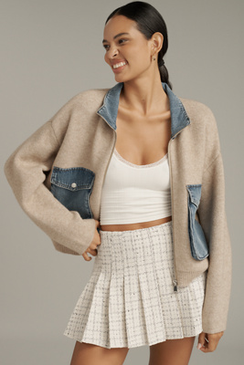 Blanknyc Glow Up Sweater Jacket Glow Up In Brown