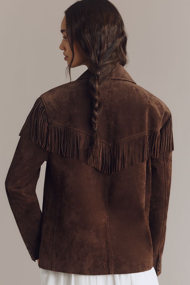 BLANKNYC Down to Earth Faux-Suede Fringe Jacket #2
